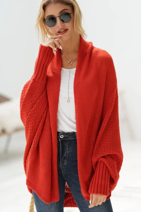 Open Front Batwing Sleeve Cardigan - Image 22