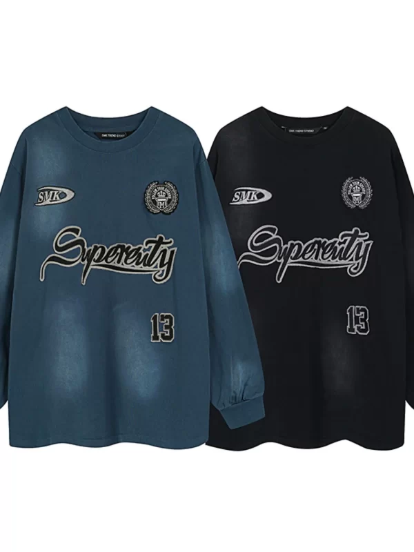Men's Graphic Oversized Long Sleeve Sweatshirt
