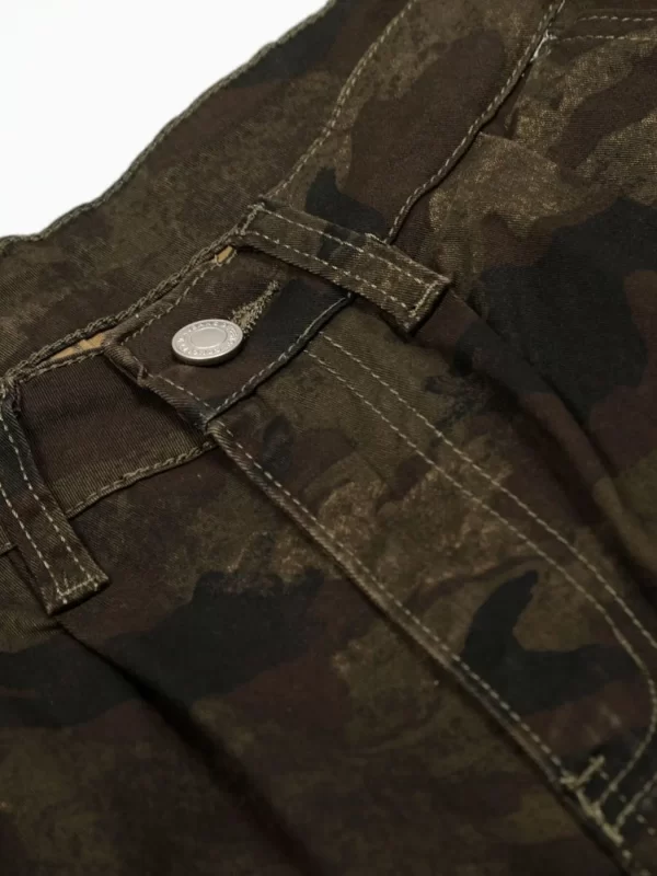 Men's Camouflage Cargo Wide Leg Shorts - Image 6