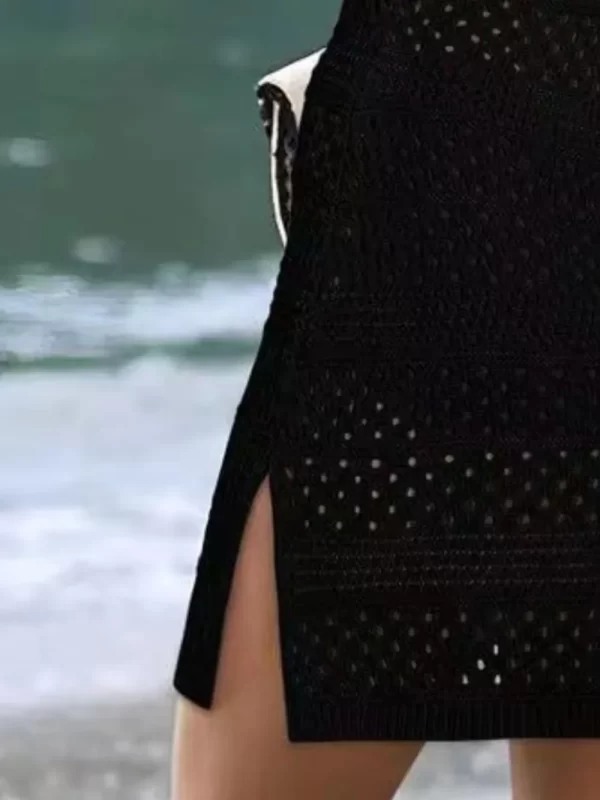 Openwork Scoop Neck Cover Up - Image 2