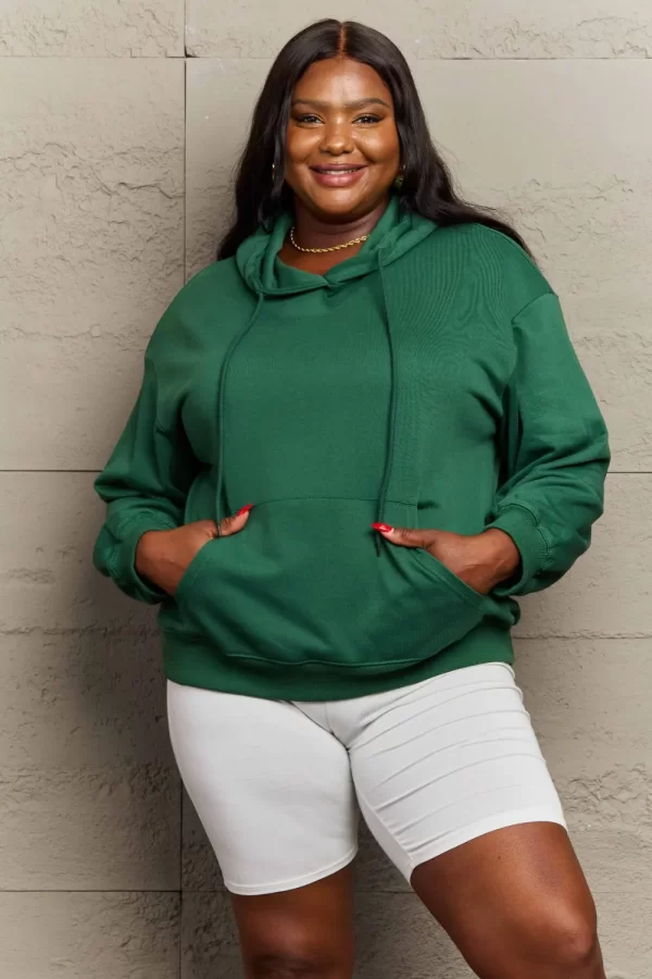 Full Size Long Sleeve Dropped Shoulder Hoodie - Image 17