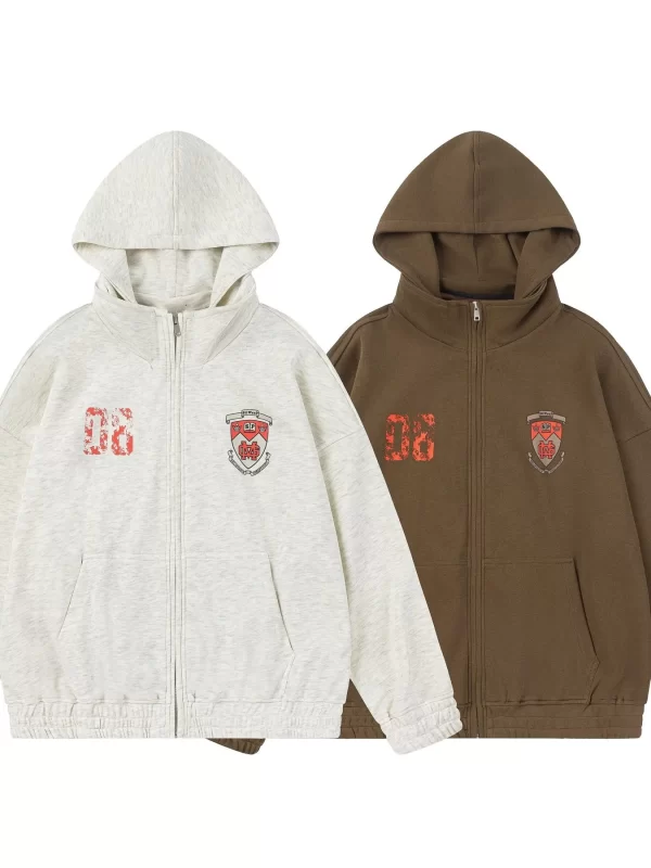 Men's Drop Shoulder Zip-Up Hoodie