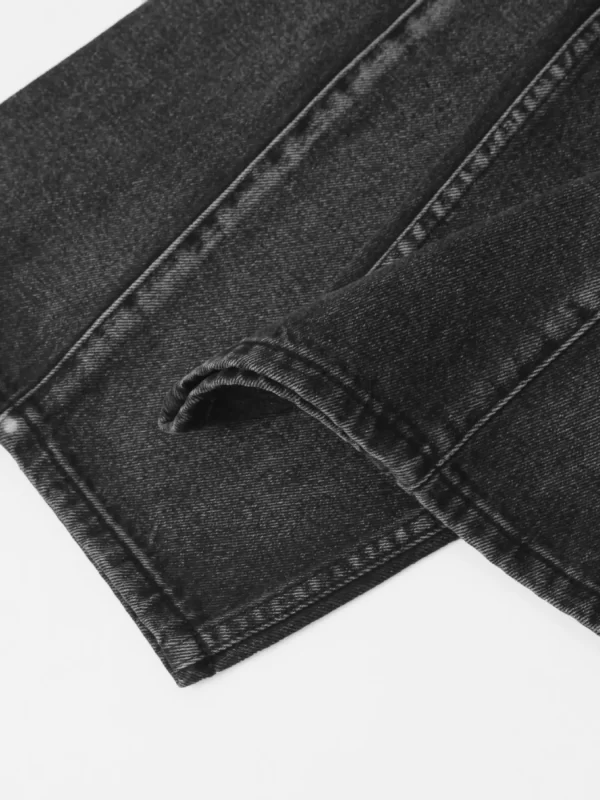 Men's High Waist Washed Straight Jeans - Image 2