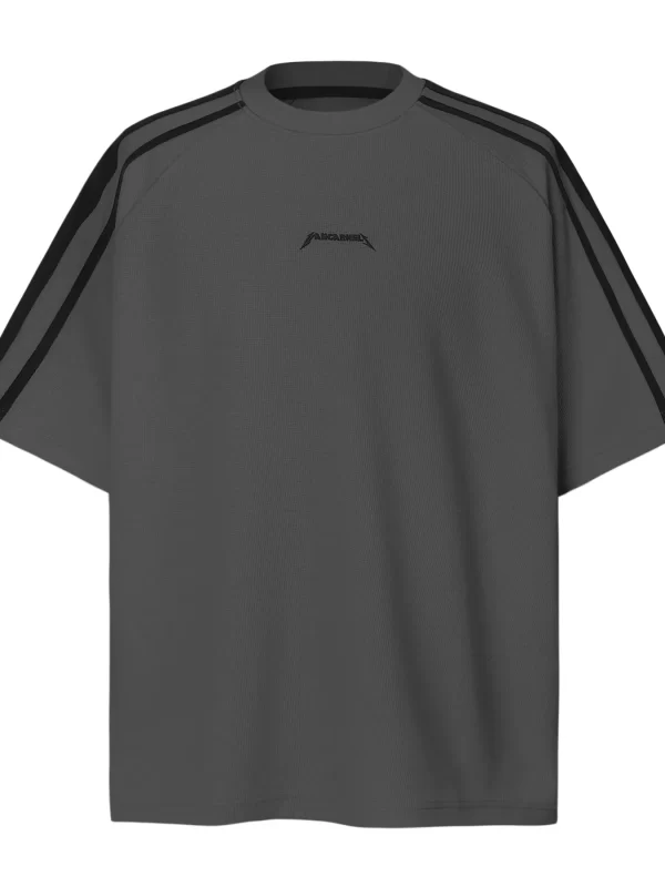 Men's Striped Round Neck Contrast T-Shirt - Image 2
