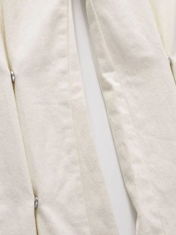 Men's Slim Straight Jeans with Snap Detail - Image 4