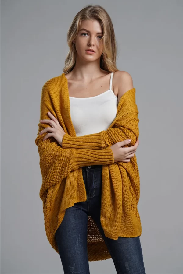 Open Front Batwing Sleeve Cardigan - Image 3