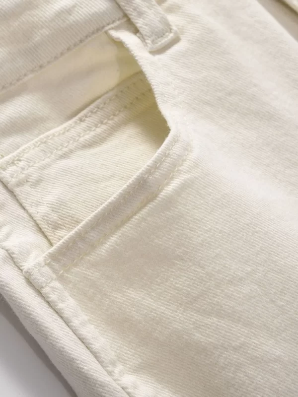 Men's Slim Straight Jeans with Snap Detail - Image 2