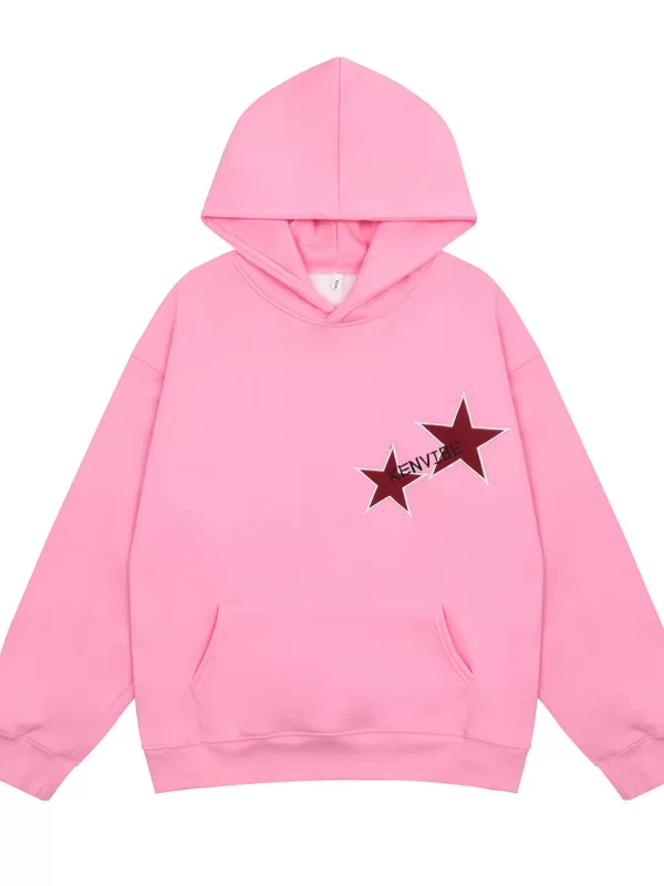 Men's Contrast Star Long Sleeve Hoodie - Image 11