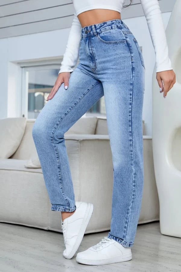 Straight Jeans with Pockets - Image 3