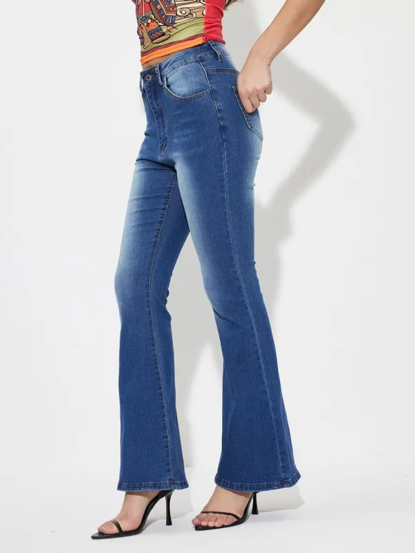 Mid-Rise Waist Bootcut Jeans - Image 3