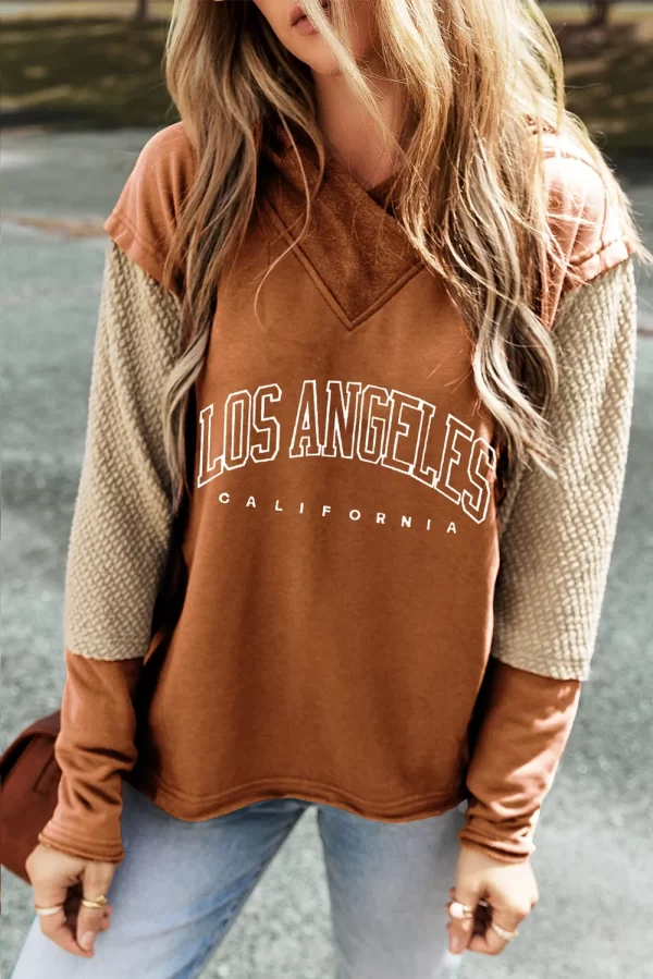 Letter Graphic Long Sleeve Hoodie - Image 7