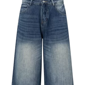 Men's Washed Denim Bermuda Shorts