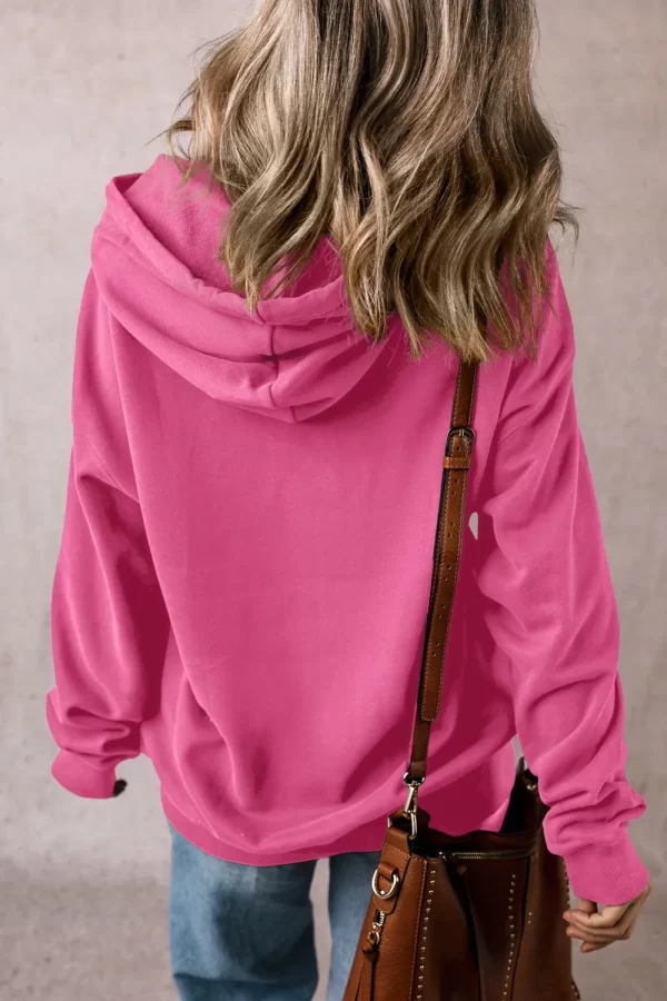 Drawstring Pocketed Long Sleeve Hoodie - Image 6
