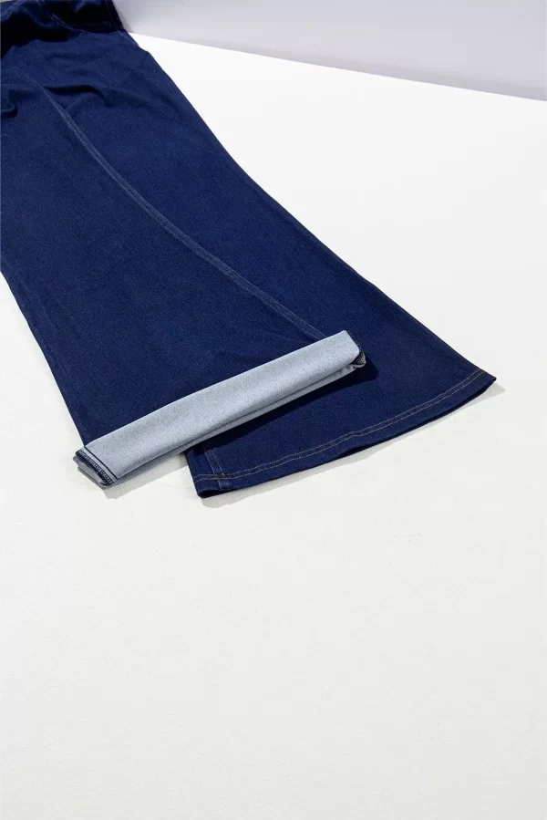 Asymmetric Waist Flare Jeans - Image 4