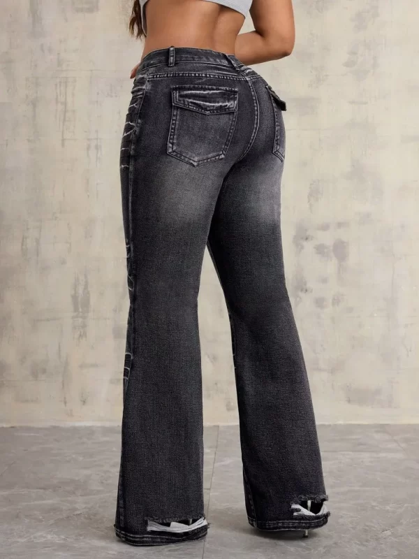 High Waist Bootcut Jeans - Image 4