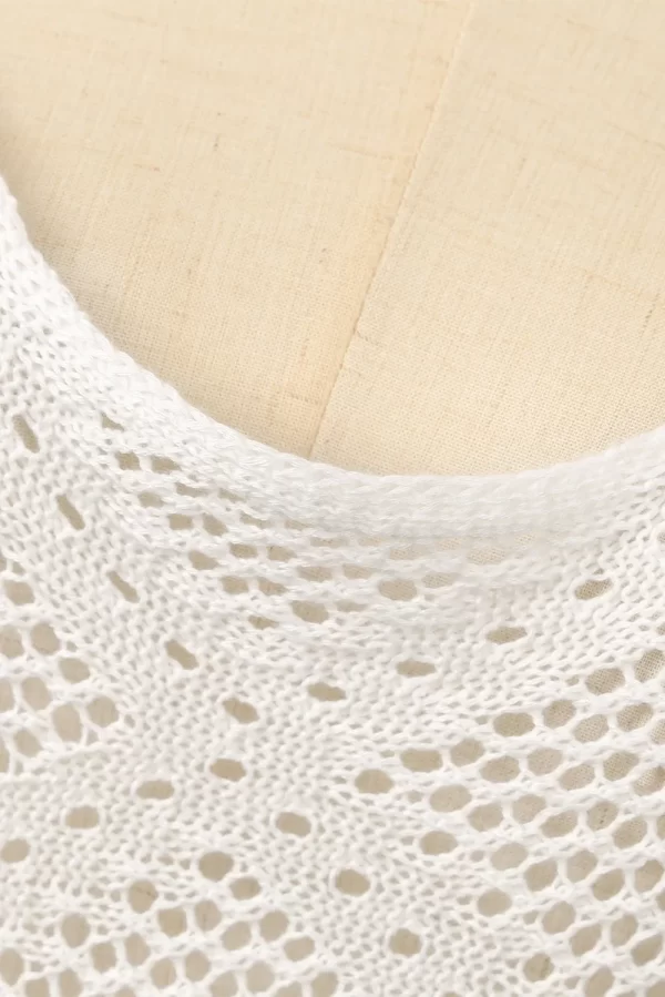 Tassel Openwork Spaghetti Strap Cover Up Dress - Image 2