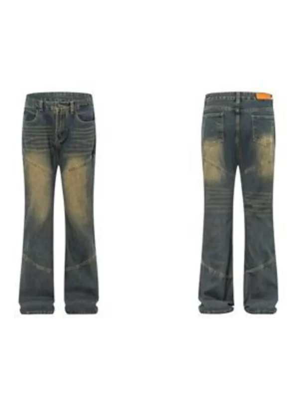 Men's Full Size Vintage Wash Bootcut Denim Jeans Plus Size - Image 8
