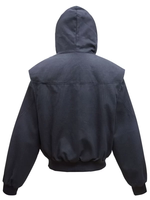 Men's Sherpa Lined Hooded Bomber Jacket - Image 6