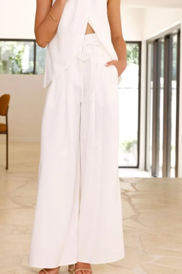 Halter Neck Top and Wide Leg Pants Set - Image 15