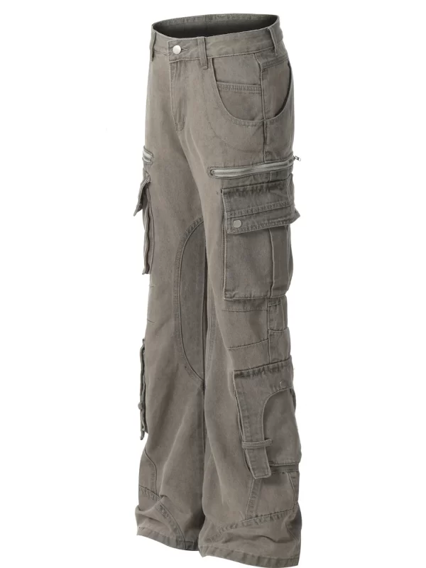 Men's Multi-Pocket Cargo Wide Leg Jeans - Image 6