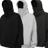 Men's Long Sleeve Hoodie with Mask