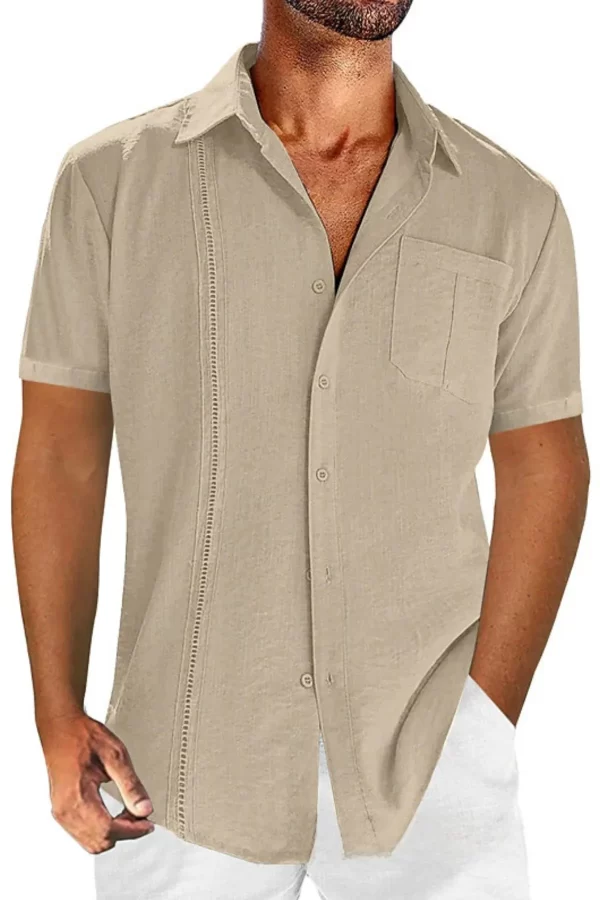 Men's Full Size Casual Short Sleeve Button Down Shirt Plus Size - Image 4