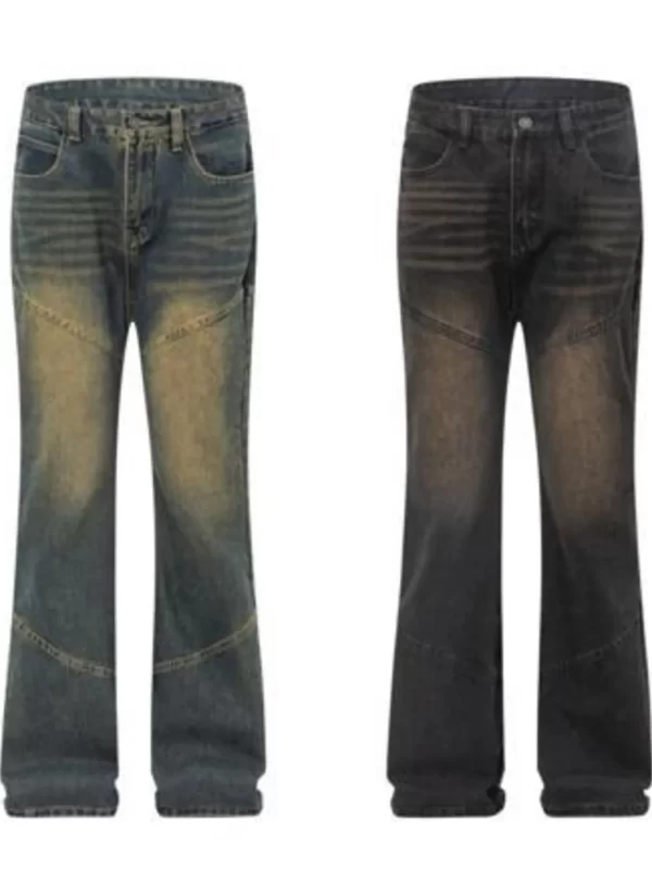 Men's Full Size Vintage Wash Bootcut Denim Jeans Plus Size - Image 7