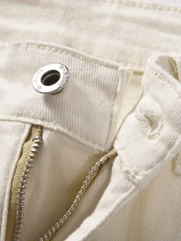 Men's Slim Straight Jeans with Snap Detail - Image 5