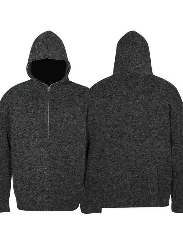Men's Hooded Zip Up Knit Cardigan - Image 14