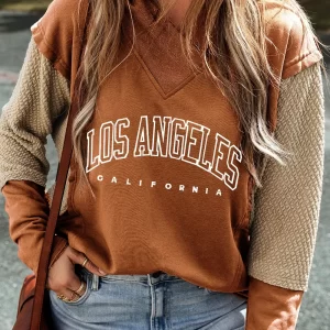 Letter Graphic Long Sleeve Hoodie