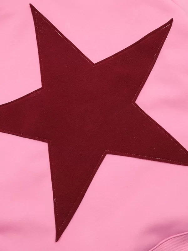 Men's Contrast Star Long Sleeve Hoodie - Image 4