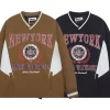 Men's Letter Graphic V-Neck Long Sleeve Sweatshirt