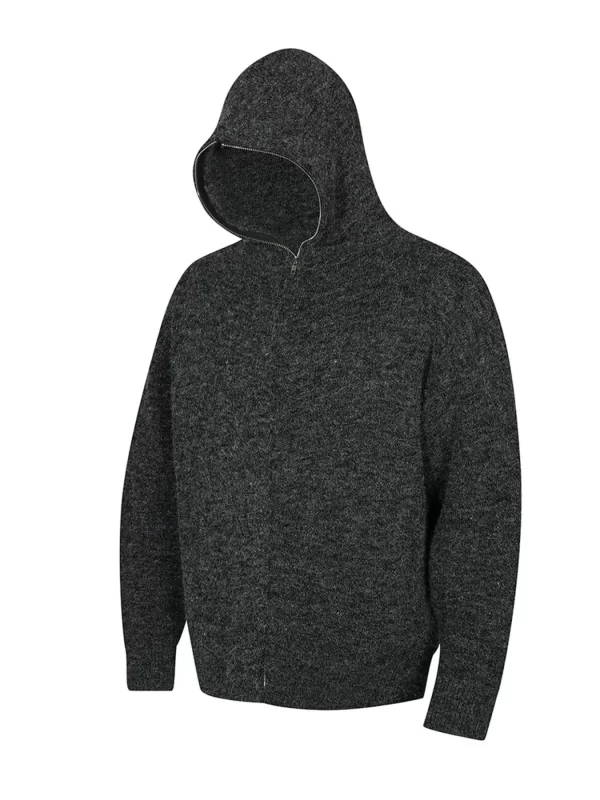 Men's Hooded Zip Up Knit Cardigan - Image 16