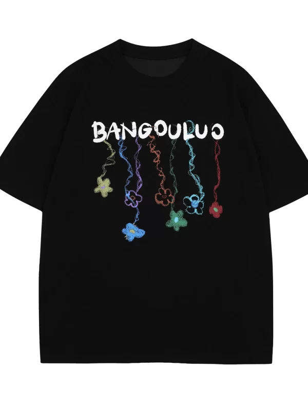 Men's BANGOULUO Colorful Hanging Butterflies Graphic T-Shirt - Image 8