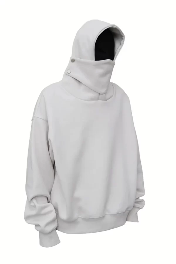 Men's Long Sleeve Hoodie with Mask - Image 4