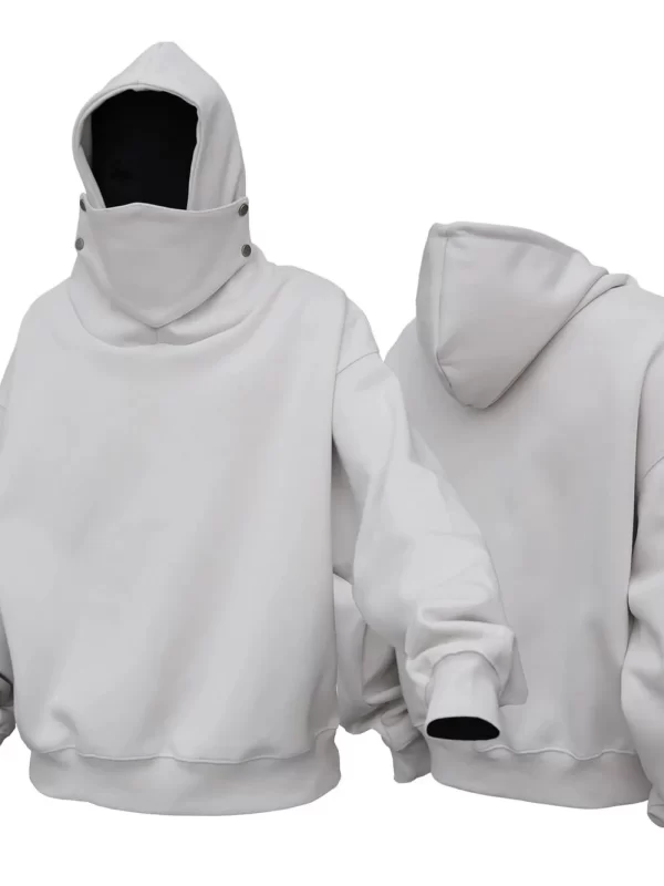 Men's Long Sleeve Hoodie with Mask - Image 5