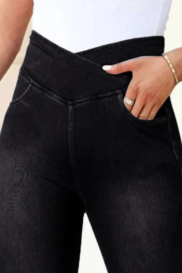 High Waist Jeans with Pockets - Image 2