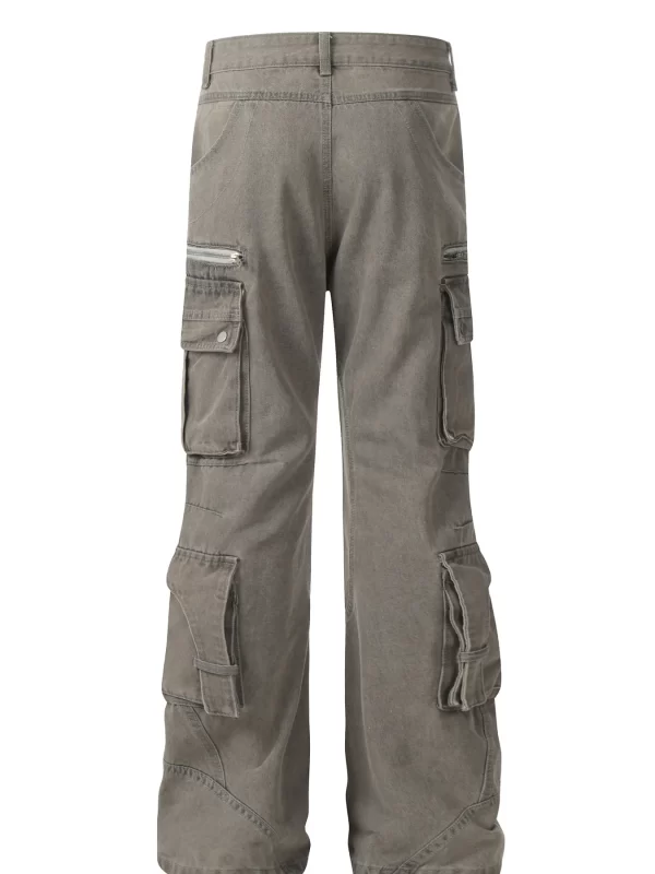 Men's Multi-Pocket Cargo Wide Leg Jeans - Image 5