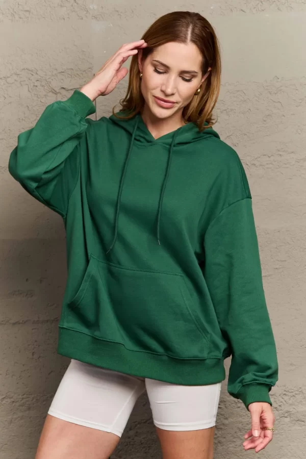 Full Size Long Sleeve Dropped Shoulder Hoodie - Image 22