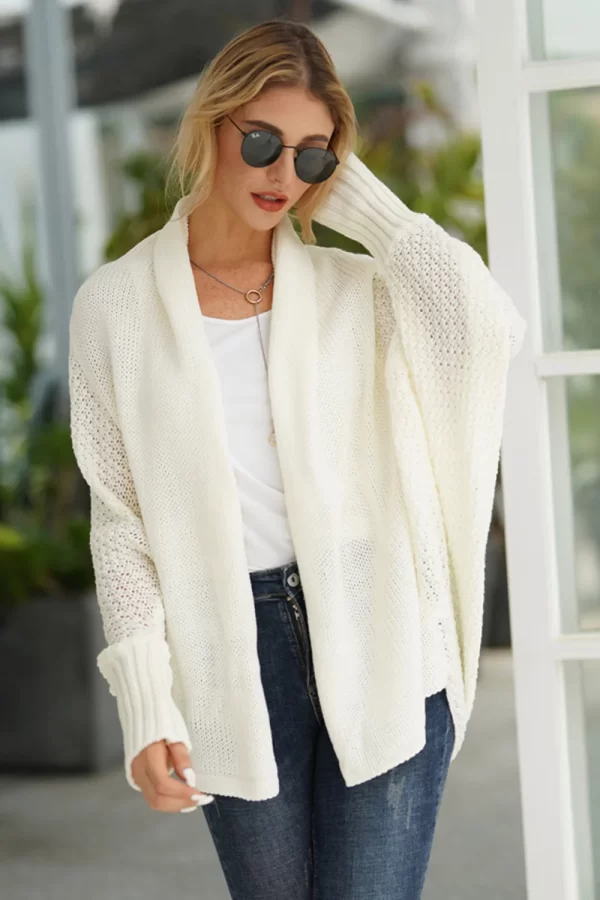 Open Front Batwing Sleeve Cardigan - Image 17