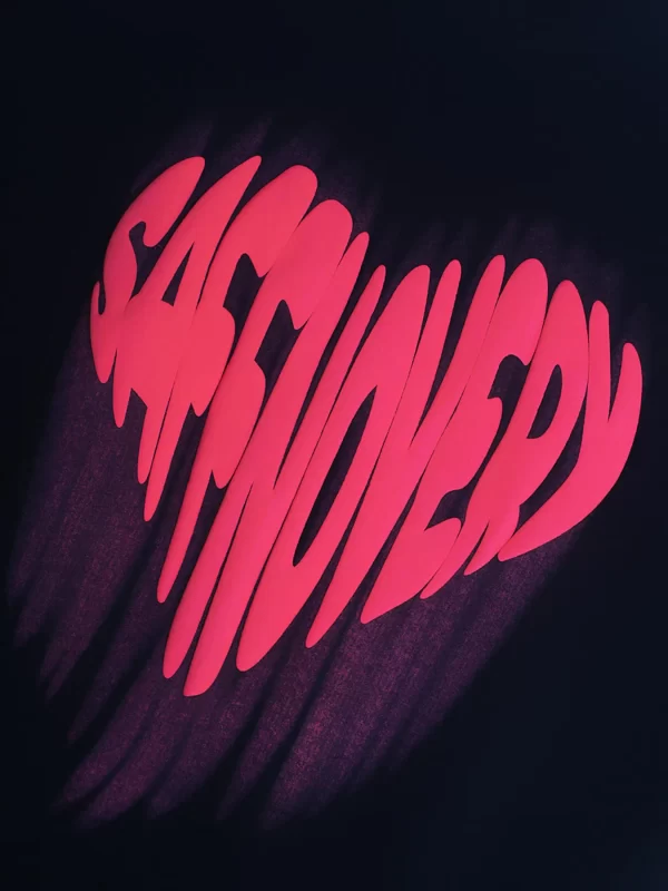 Men's Heart Graphic Oversized Hoodie - Image 3