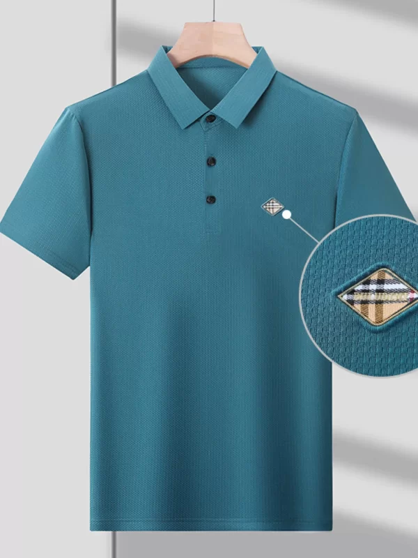 Men's Plus Size Short Sleeve Breathable Polo - Image 2