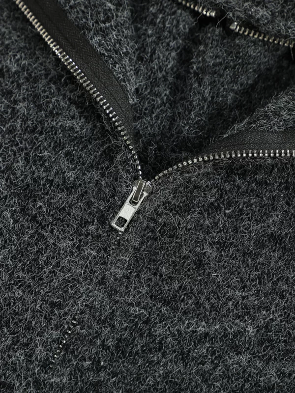 Men's Hooded Zip Up Knit Cardigan - Image 8
