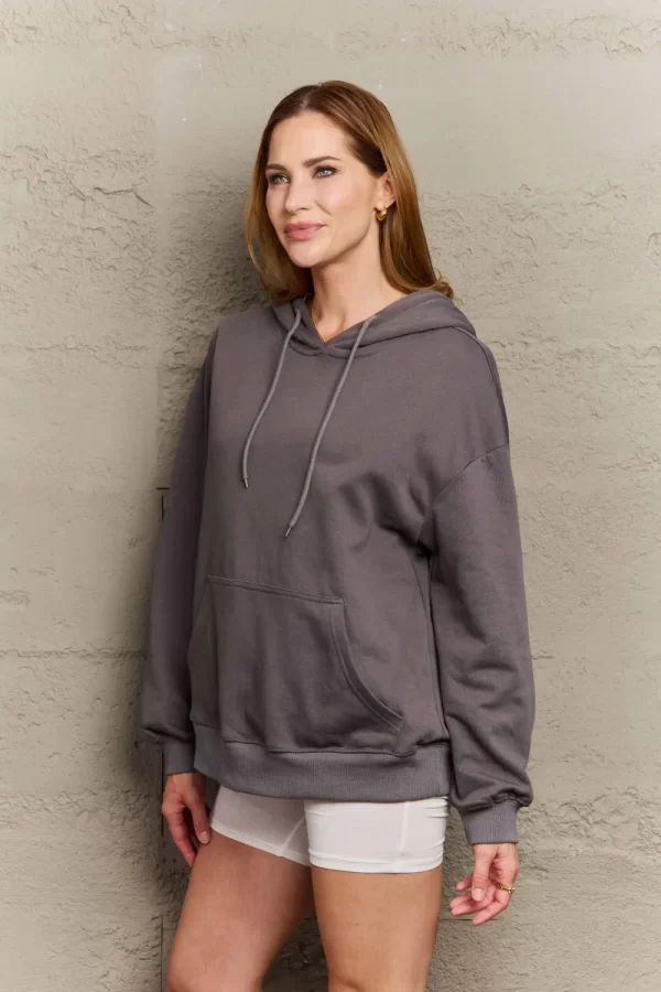Full Size Long Sleeve Dropped Shoulder Hoodie - Image 12