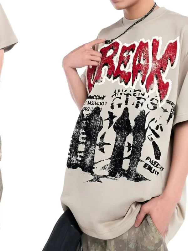 Men's Round Neck Short Sleeve Graphic T-Shirt - Image 3