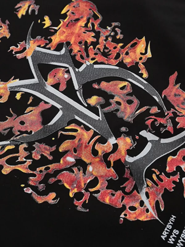 Men's Graphic Long Sleeve Oversized Hoodie - Image 2