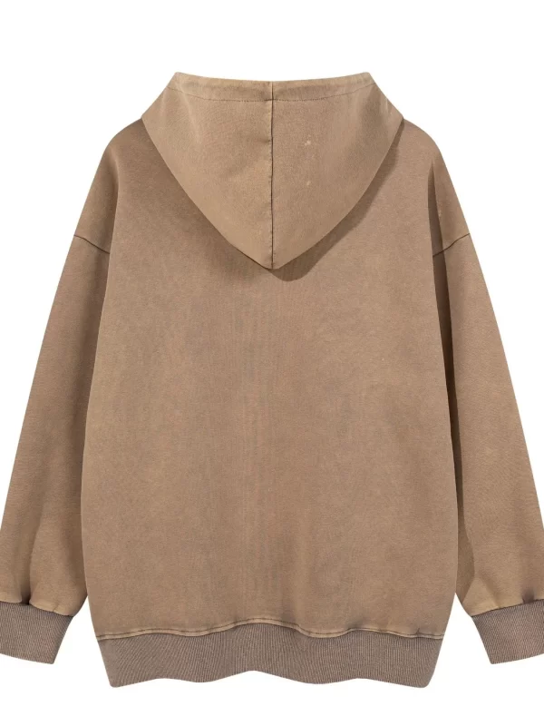 Men's Oversized Washed Long Sleeve Hoodie - Image 5