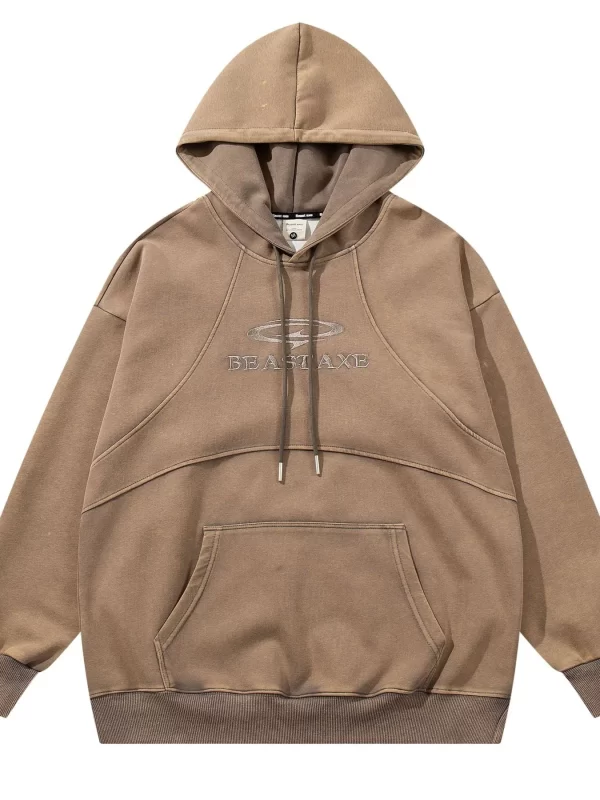 Men's Oversized Washed Long Sleeve Hoodie - Image 6