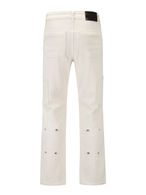 Men's Slim Straight Jeans with Snap Detail - Image 14