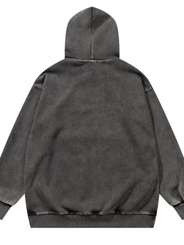 Men's Oversized Washed Long Sleeve Hoodie - Image 2